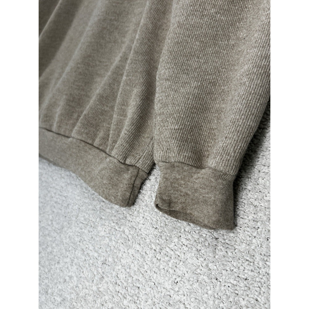 Sun Triangle Sweatshirt Mens L Catalina Island Ribbed Tan Beige Made in USA VTG - Picture 7 of 16